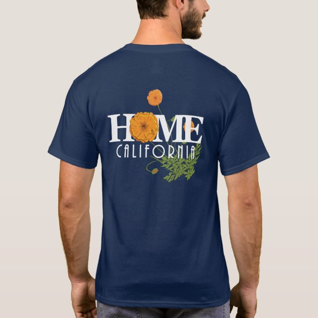 Camiseta HOME California Poppies Series (impresión posterio (Reverso)