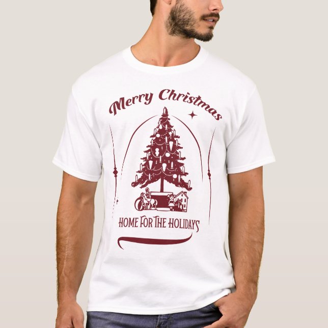 Camiseta Home For the Holidays Vintage Design (Anverso)