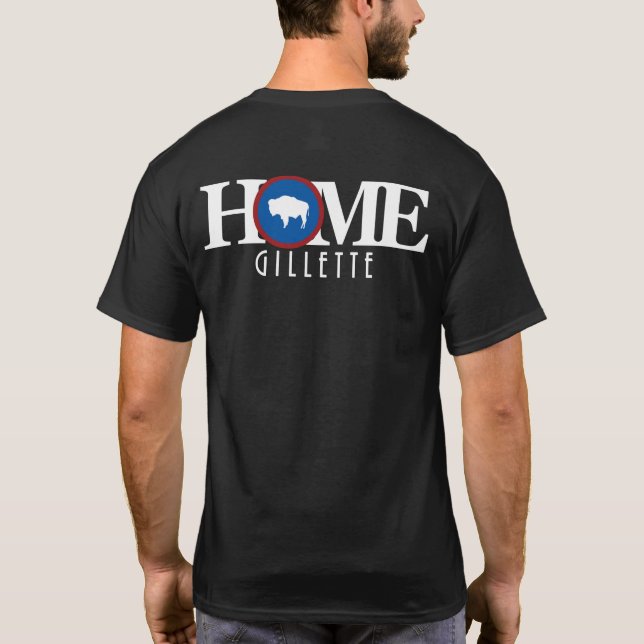 Camiseta HOME Gillette WY (impresión posterior) (Reverso)