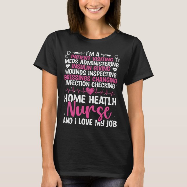 Camiseta Home Health Nurse Week Home Health Badge Reel (Anverso)