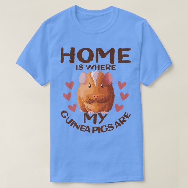 Camiseta Home Is Where My Guinea Pigs Are Mom Costume Mama  (Diseño del anverso)