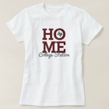 HOME - Letras negrita y forma de Texas Aggie Maroo