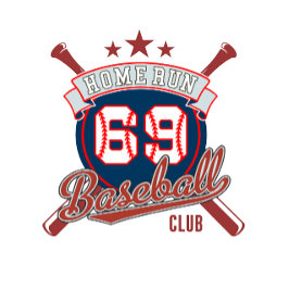 Camiseta Home Run 69 Baseball Club Funny Graphic Tee
