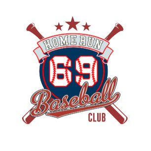 Camiseta Home Run 69 Baseball Club Funny Graphic Tee