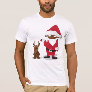 Camiseta Homeboys de las Felices Navidad: Santa negro y