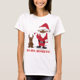 Camiseta Homeboys de las Felices Navidad: Santa negro y