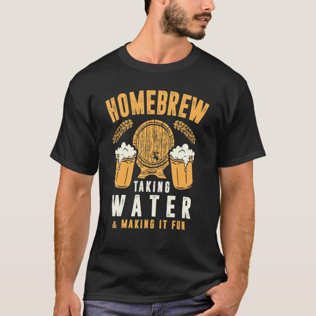 Camiseta Homebreo tomando agua y haciéndola más divertida (Anverso)