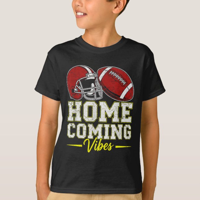Camiseta Homecoming Vibes For Teens Football Game Outfits D (Anverso)