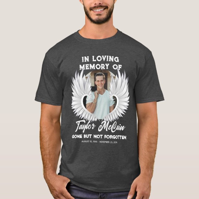 Camiseta Homenaje a su memoria: Personalizado Photo Memoria (Anverso)