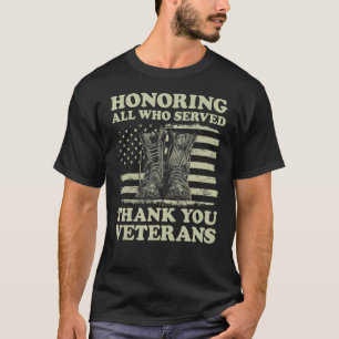 Camiseta Homenaje A Todos Los Que Sirvieron Gracias Bandera
