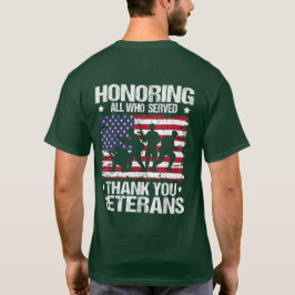 Camiseta Homenaje a todos los que sirvieron Gracias Día de 