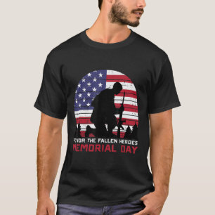 Camiseta Homenaje al Héroes Caídos Día Conmemorativo Hombre