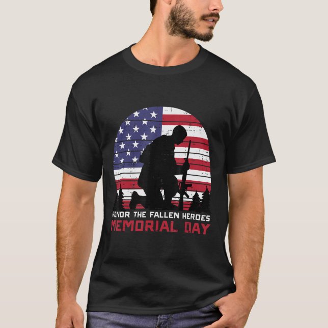 Camiseta Homenaje al Héroes Caídos Día Conmemorativo Hombre (Anverso)