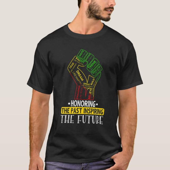 Camiseta Homenaje al pasado inspirador futuro Poder Mano Bl (Anverso)