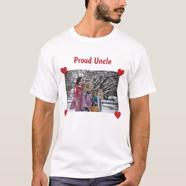 Camiseta Homenaje orgulloso Corazones de Amor Personalizar  (Anverso)