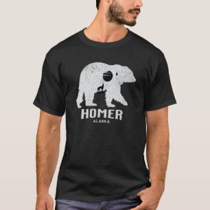 Camiseta Homer Alaska Bear Souvenir Wild Alaskan Grizzly Wo
