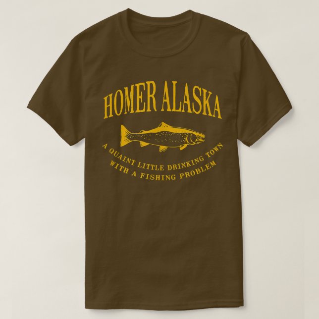 Camiseta Homer Alaska Bebe Un Pueblo Con Un Problema De Pes (Diseño del anverso)
