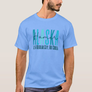 Camiseta Homer Alaska Hielo Azul