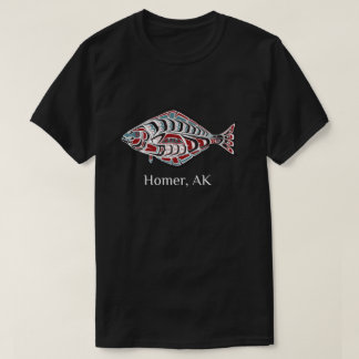 Camiseta Homer Alaska Nativo Estadounidense Halibut Fishmen
