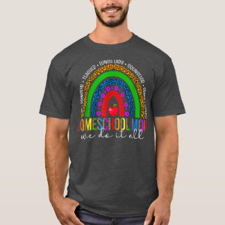 Camiseta Homeschoa de mamá con arcoiris