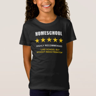 Camiseta Homeschool - Alto Recomendado: Gracioso Sarcástico