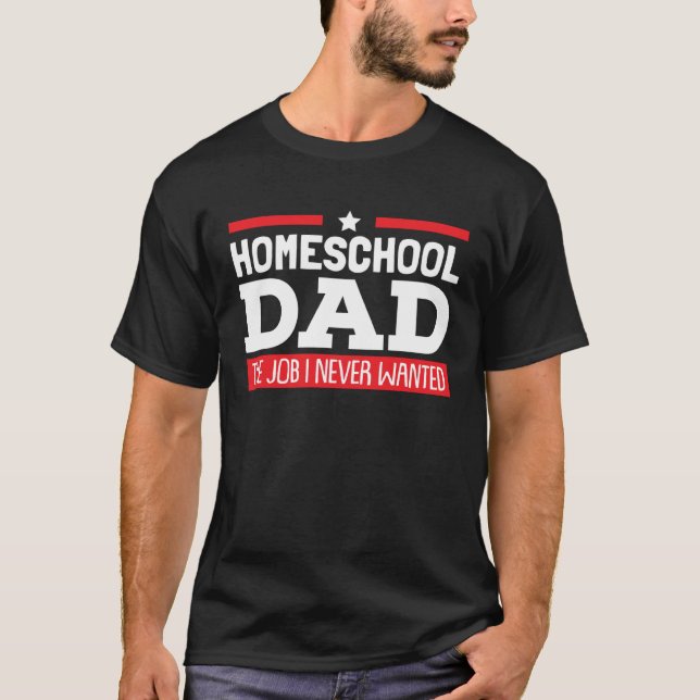 Camiseta Homeschool Dad Funny 100 Days of School Kids Boys  (Anverso)