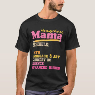 Camiseta Homeschool Mama Home School Homeschooling Mom Moth