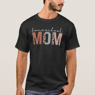 Camiseta Homeschool Mom Leopard Apreciación Para Mujeres
