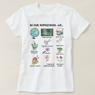 Camiseta Homeschool Motto Profesora de Hogar Cristiana
