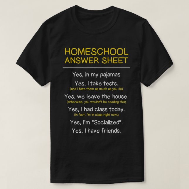 Camiseta Homeschool Student Kids funny study at home  (Diseño del anverso)