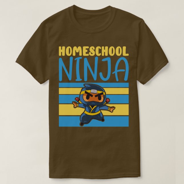 Camiseta Homeschooler Ninja Aprendiendo Hogar (Diseño del anverso)