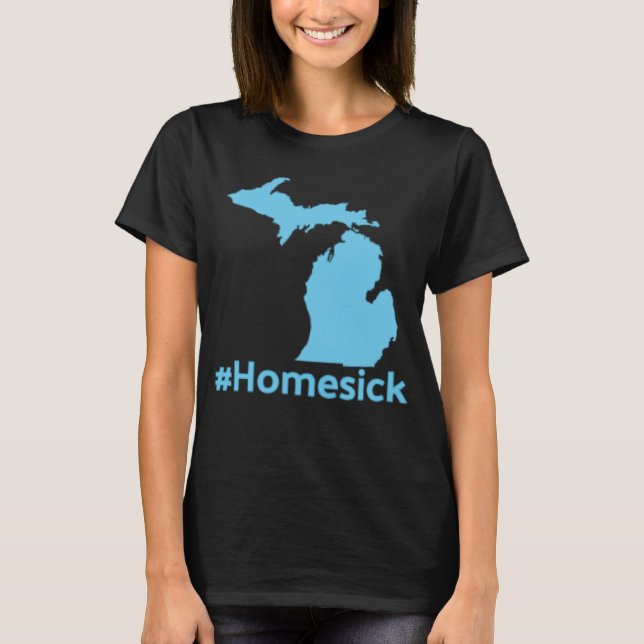 Camiseta Homesick para Michigan (Anverso)