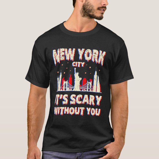 Camiseta Homesisia Nueva York América Halloween Scary (Anverso)