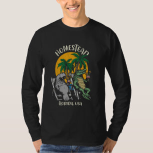 Camiseta Homestead Florida Estados Unidos Funny Manatee All