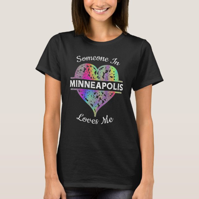 Camiseta Hometown Rainbow Pride Heart Someone in Minneapoli (Anverso)