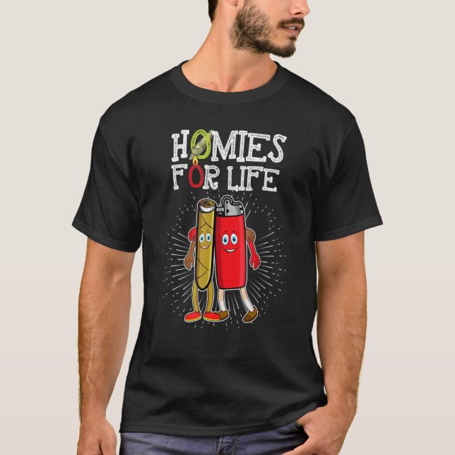 Camiseta Homie for Life Weed (Anverso)