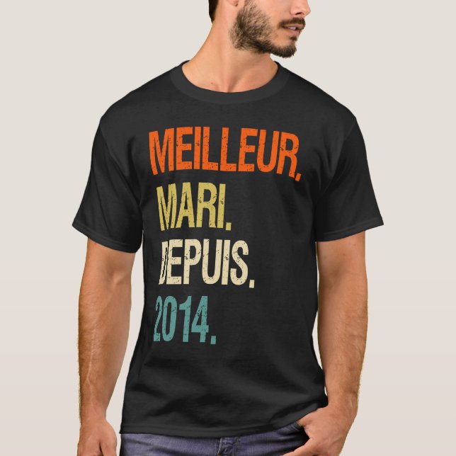Camiseta Homme Meilleur Mari Diputada 2014 8 Aniversario Ma (Anverso)