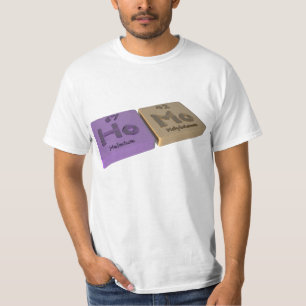 Camiseta Homo como Ho holmio y molibdeno del MES