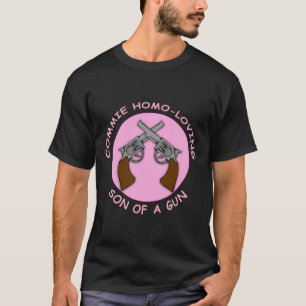 Camiseta Homo del Commie que ama al hijo de un arma