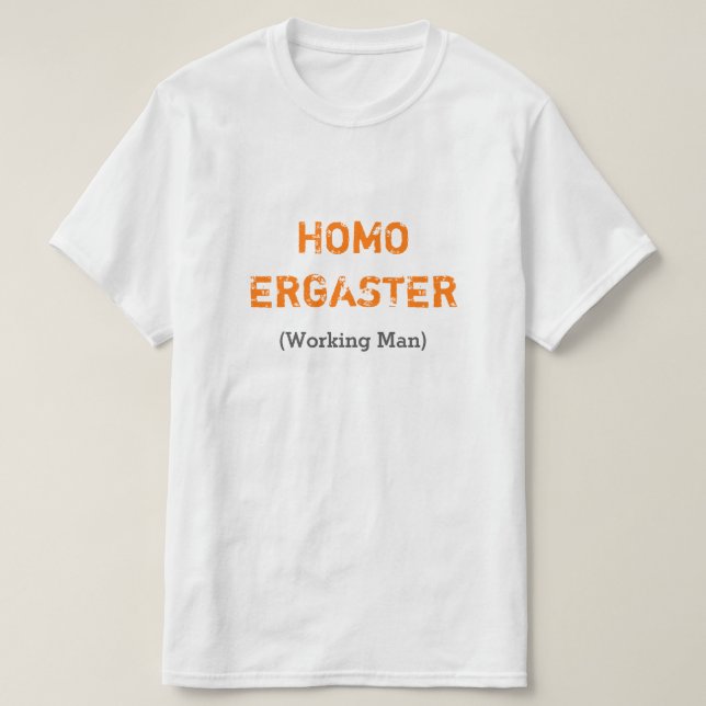 Camiseta HOMO ERGASTER (trabajador) (Diseño del anverso)