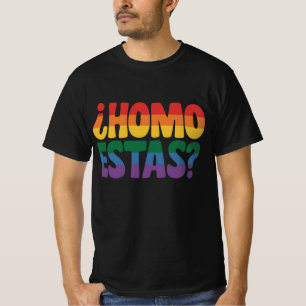 Camiseta Homo Estas Divertido Español Mexicano Aliado Gay L