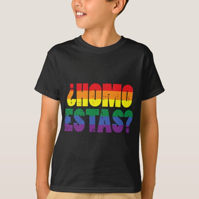 Camiseta Homo estás España México Funny Gay Pride Ally (Anverso)