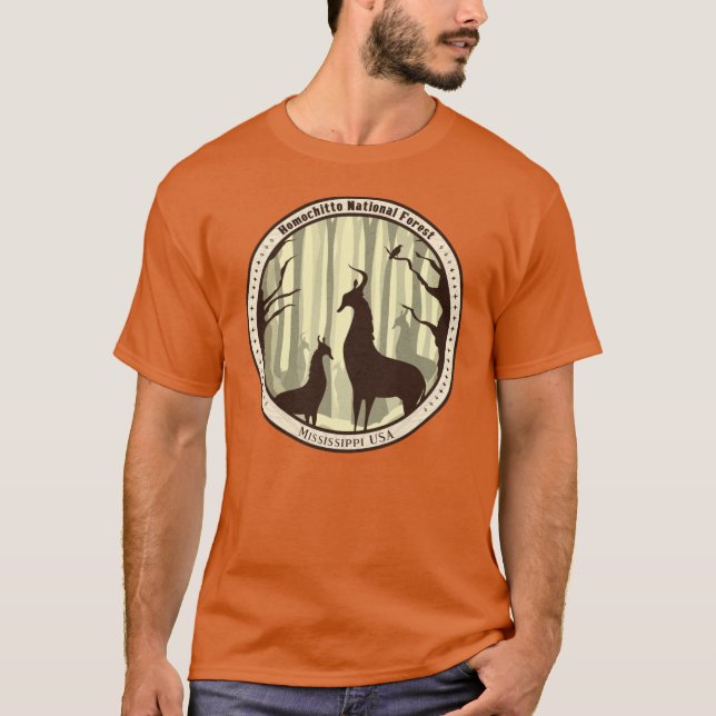 Camiseta Homochitto National Forest Mystical Deer (Anverso)