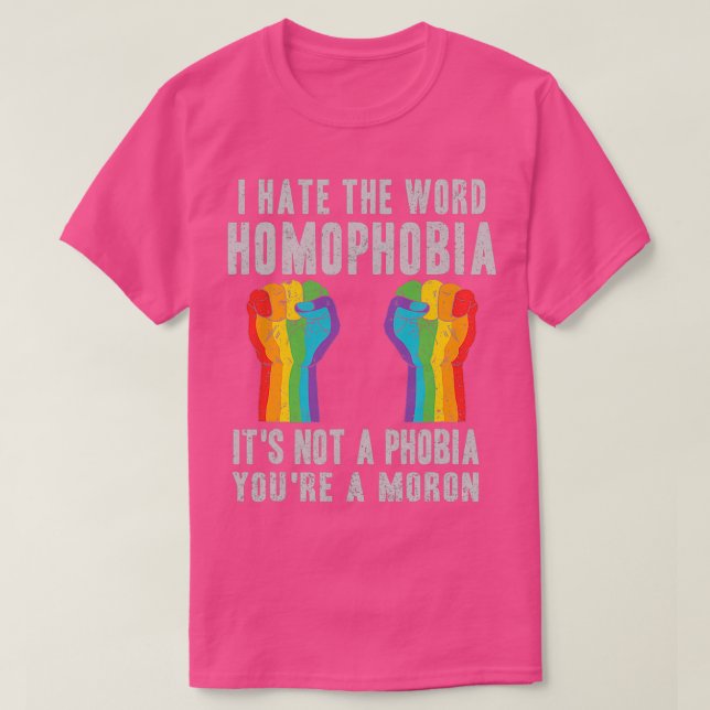 Camiseta Homofobia Lgbt Diseño Gay Para Gays O Lesbianas (Diseño del anverso)
