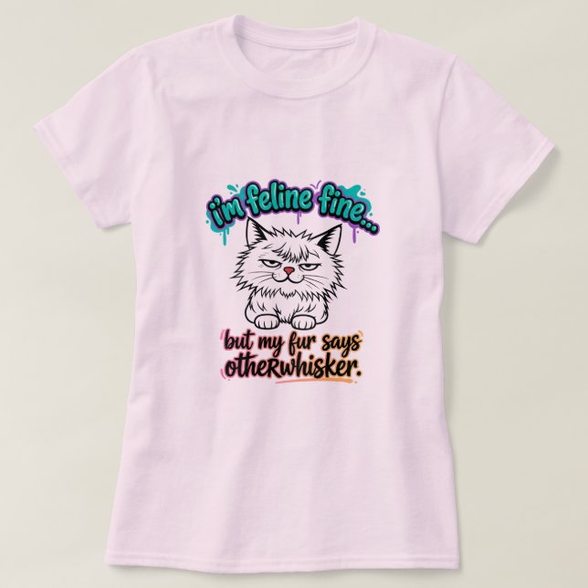 Camiseta Homophone jokes about cats T-Shirt (Diseño del anverso)