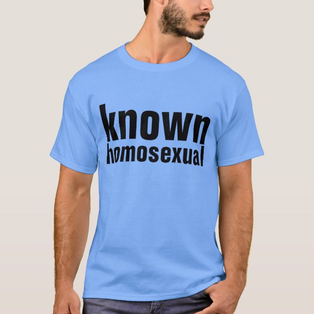 Camiseta homosexual conocido (Anverso)