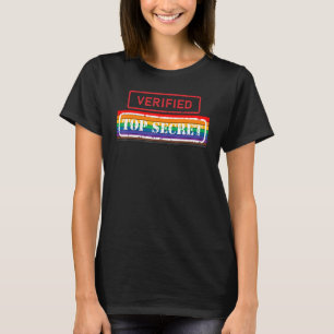 Camiseta Homosexual gay masculino verificado secreto superi