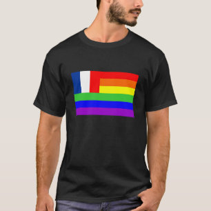Camiseta homosexual orgulloso gay de la bandera del arco