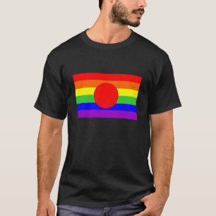 Camiseta homosexual orgulloso gay de la bandera del arco