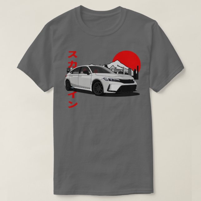 Camiseta Honda Civic Fl5 Retro Style (Diseño del anverso)